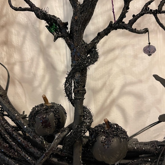 Halloween Wreath - Spooky BLACK CAT Door Decor! Man in Moon, TREE of Life, - Picture 5 of 16